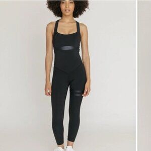Topissima Nicole Black Jumpsuit Size Small New Yoga Activewear Gym Stretch